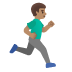 man running facing right, medium skin tone